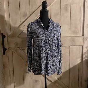 Blue and Black striped shirt